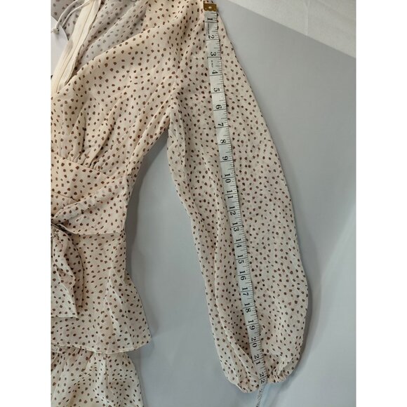 Princess Polly String Of Love Romper Beige Size 2 US - Picture 7 of 8